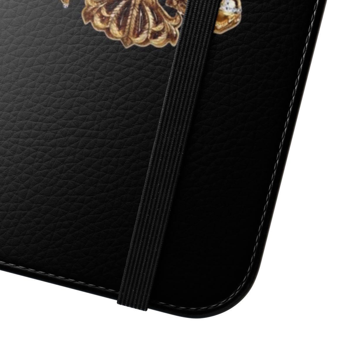 Flip cover phone case featuring a detailed illustration of the Russian coat of arms - Close Up