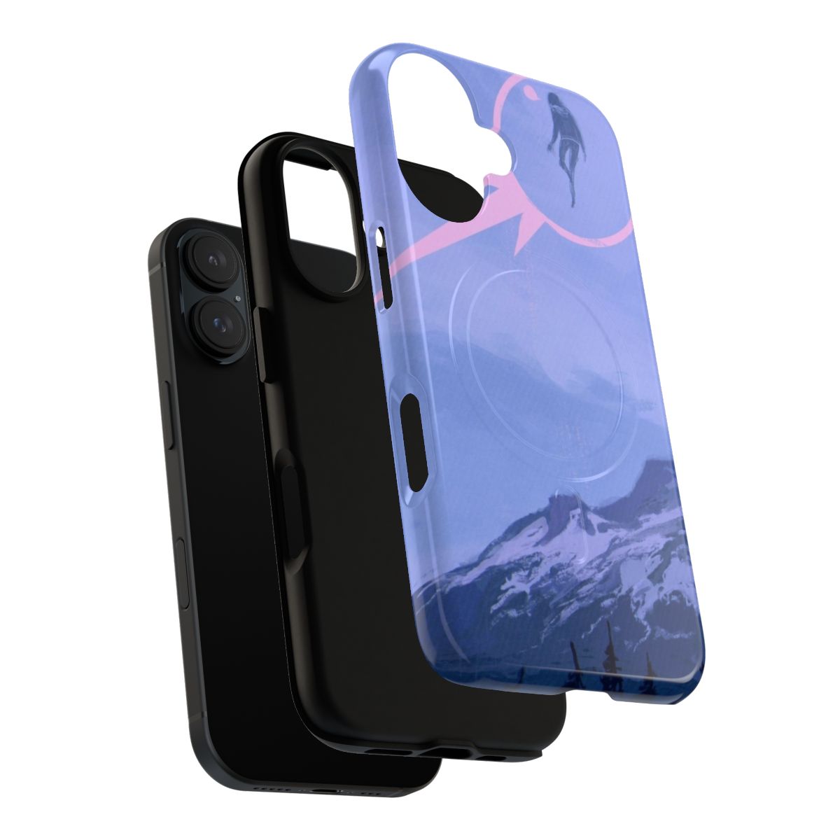 Magnetic phone case featuring a beautiful landscape design - Layers