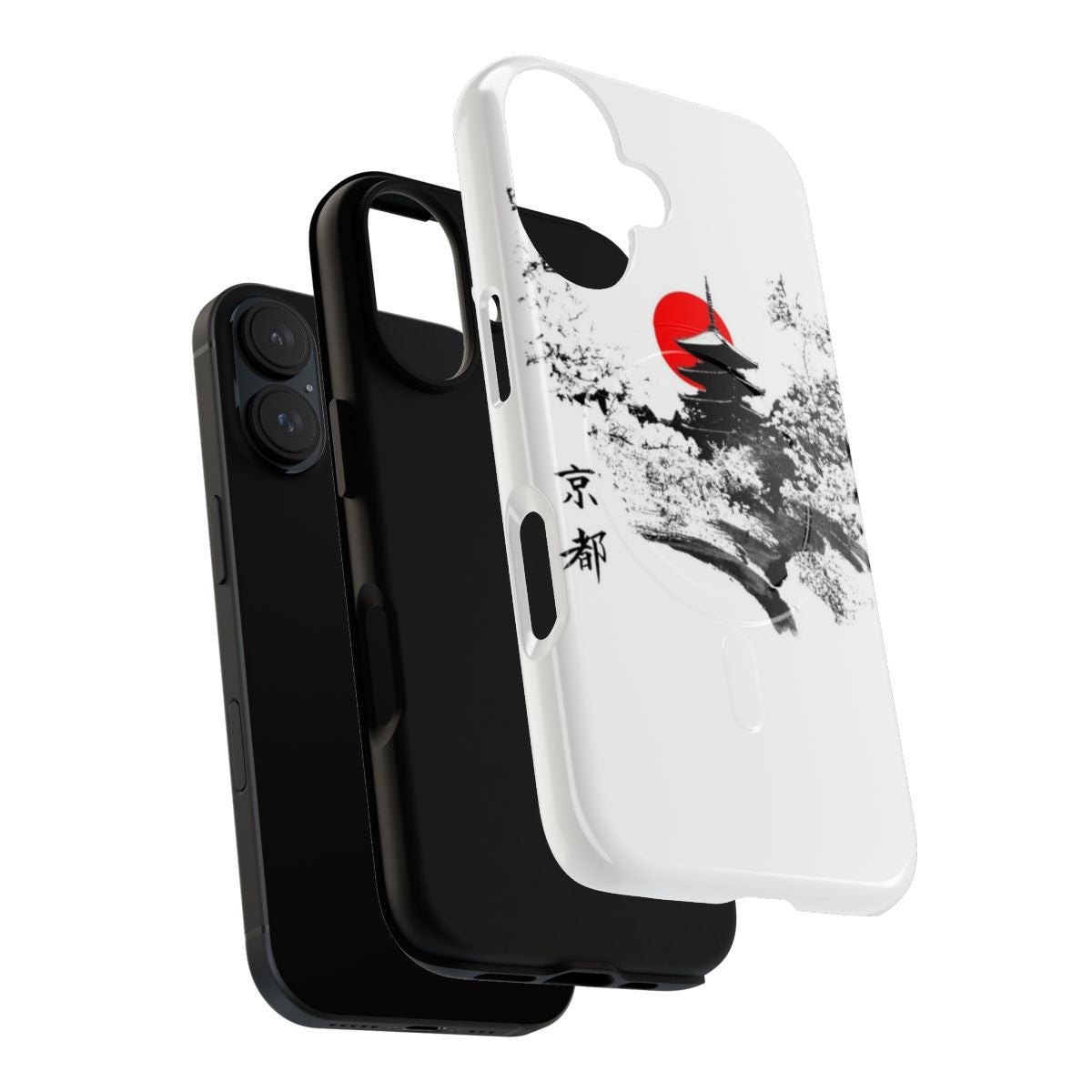 Kyoto Japan Inspired Phone Case with Vibrant Historic Designs - Layers