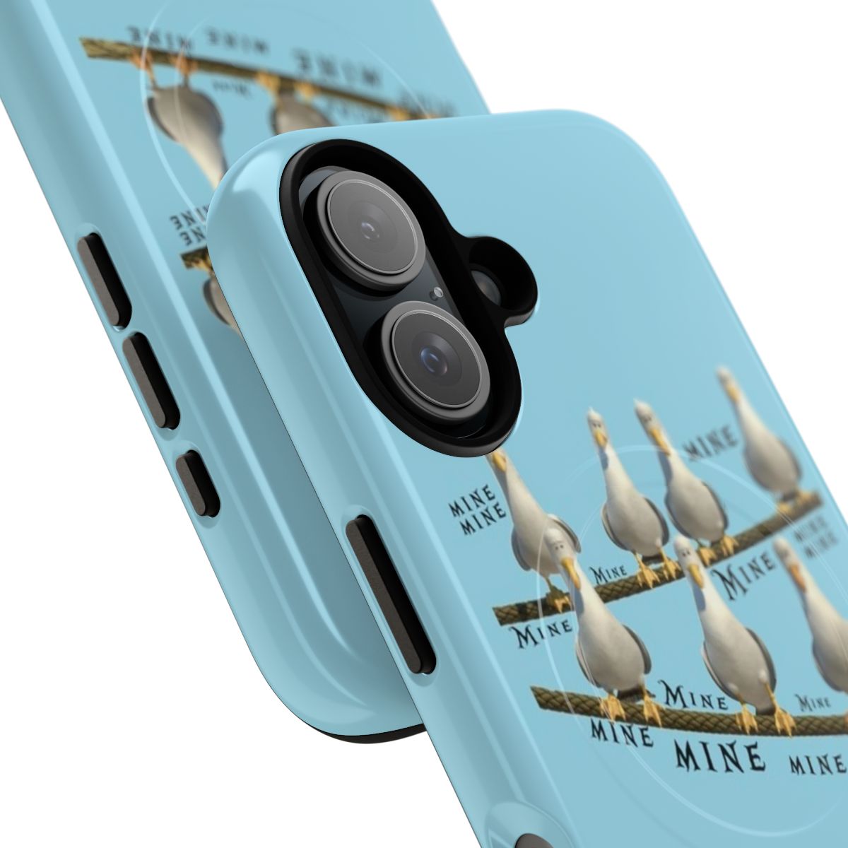 Magnetic tough phone case featuring the iconic seagulls from the Disney Pixar film Finding Nemo - Detail