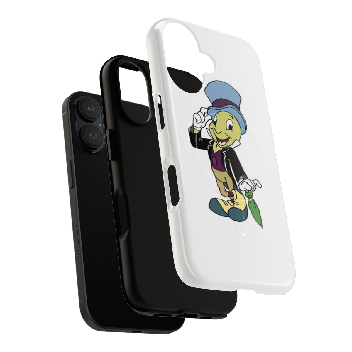 Magnetic phone case featuring the character Jiminy Cricket from Disney's Pinocchio - Layers