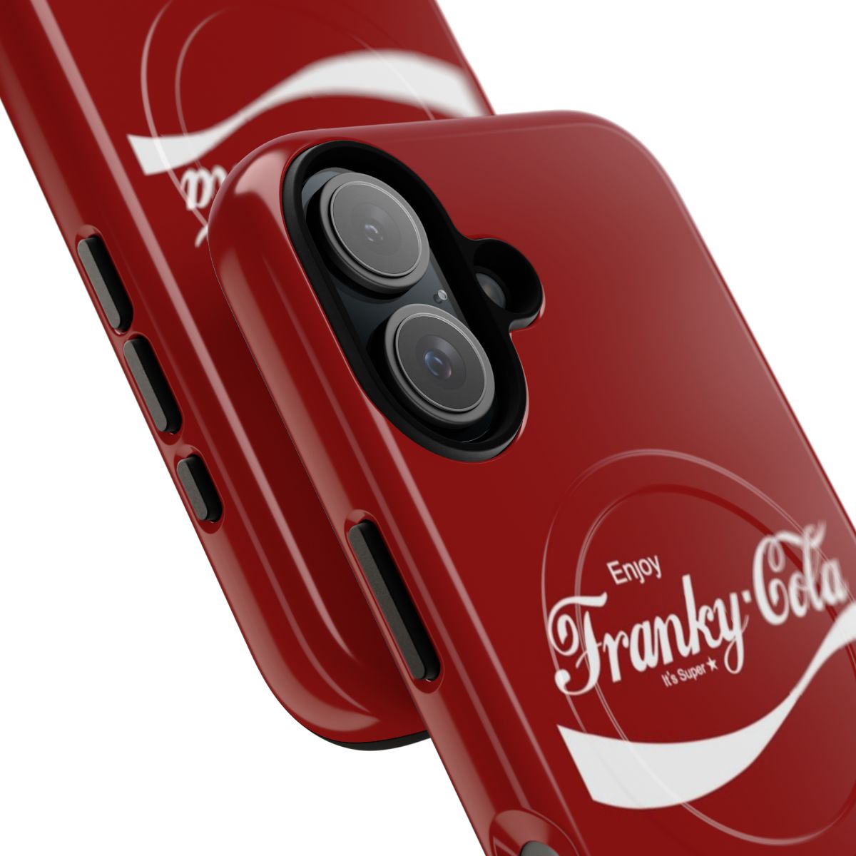 Franky Cola-themed magnetic phone case with a tough design for one piece and otaku fans - Detail