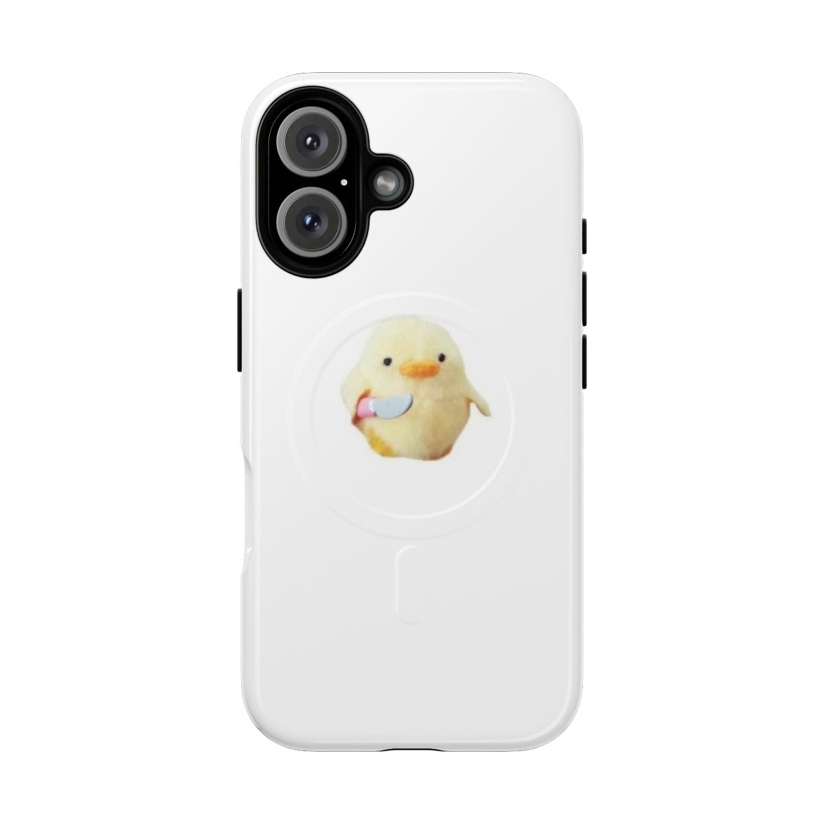 Illustration of a cute, wholesome duck on a durable, magnetic phone case