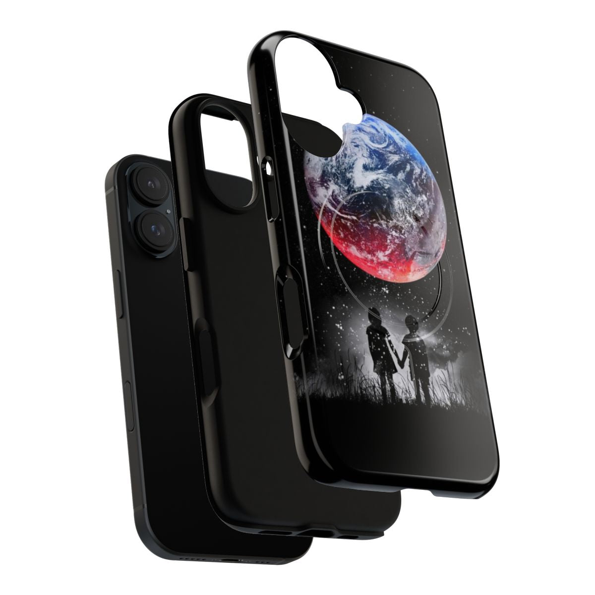 Magnetic tough phone case featuring a space and universe design - Layers