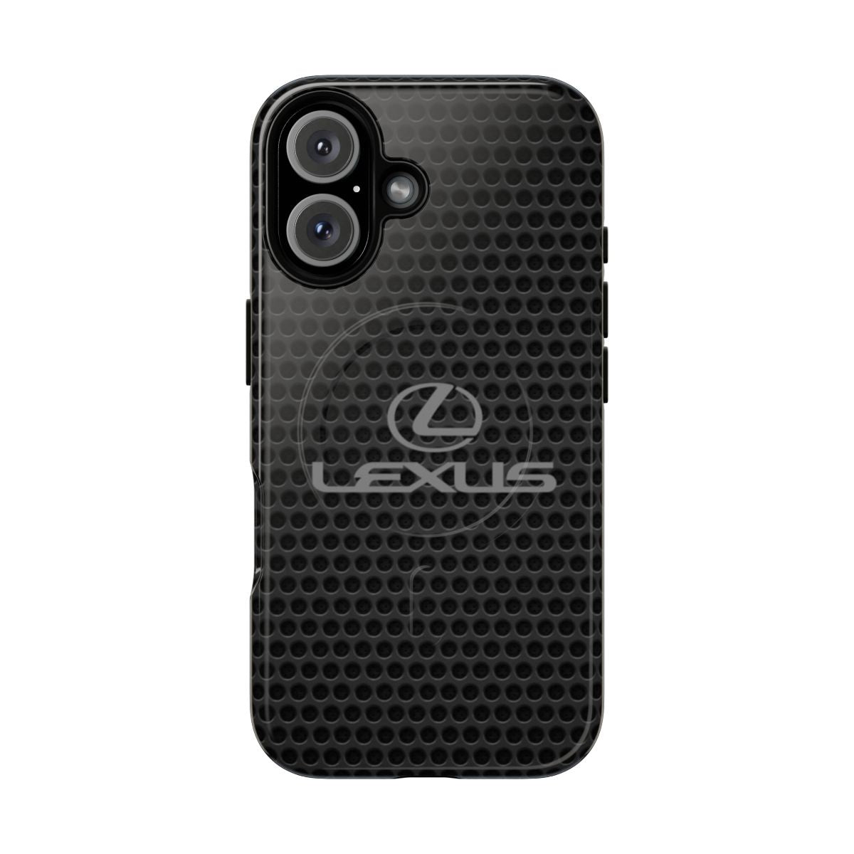 Silver Carbon Fiber Magnetic Tough Phone Case for Lexus Devices