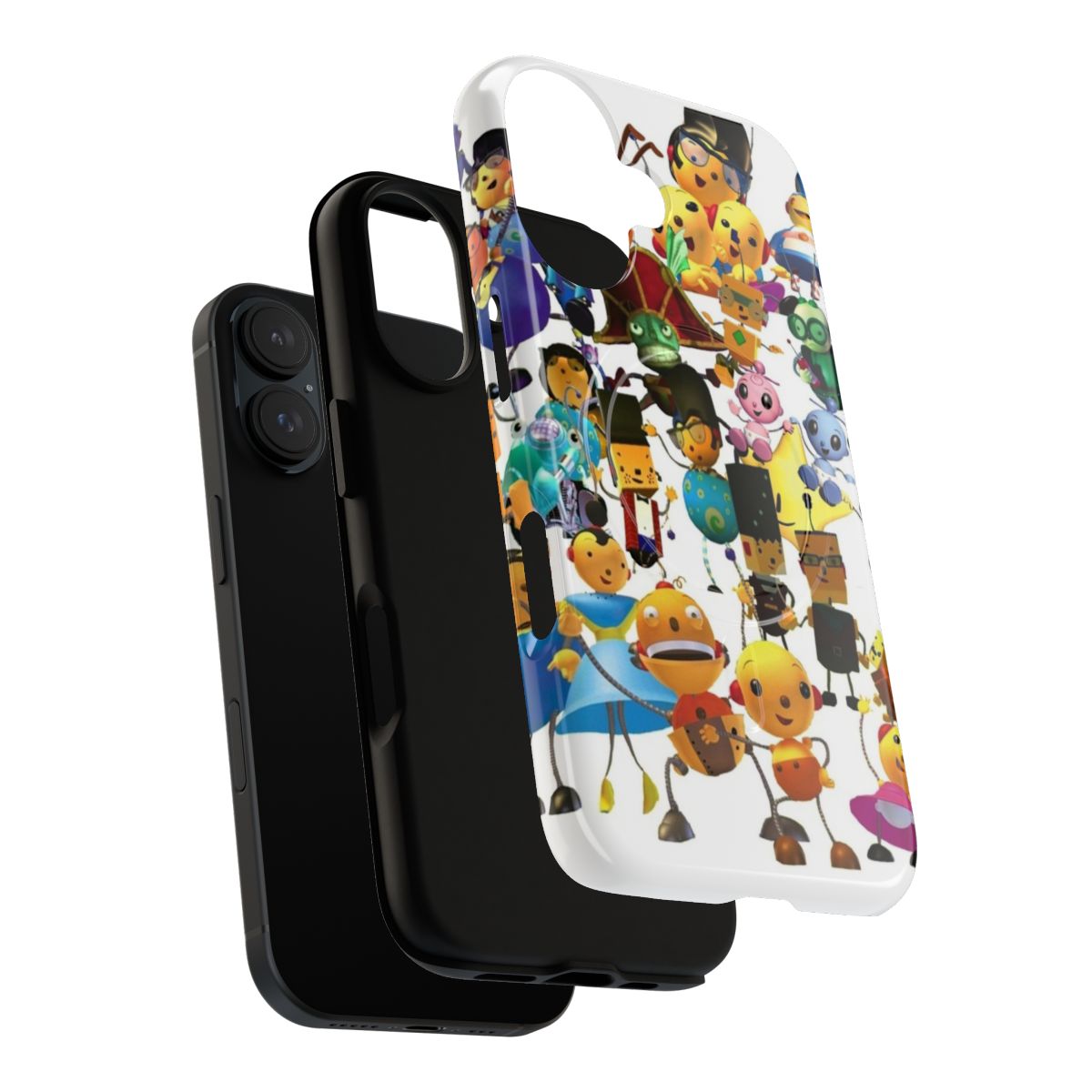 Rolie Polie Olie inspired phone case with characters and group shot design - Layers