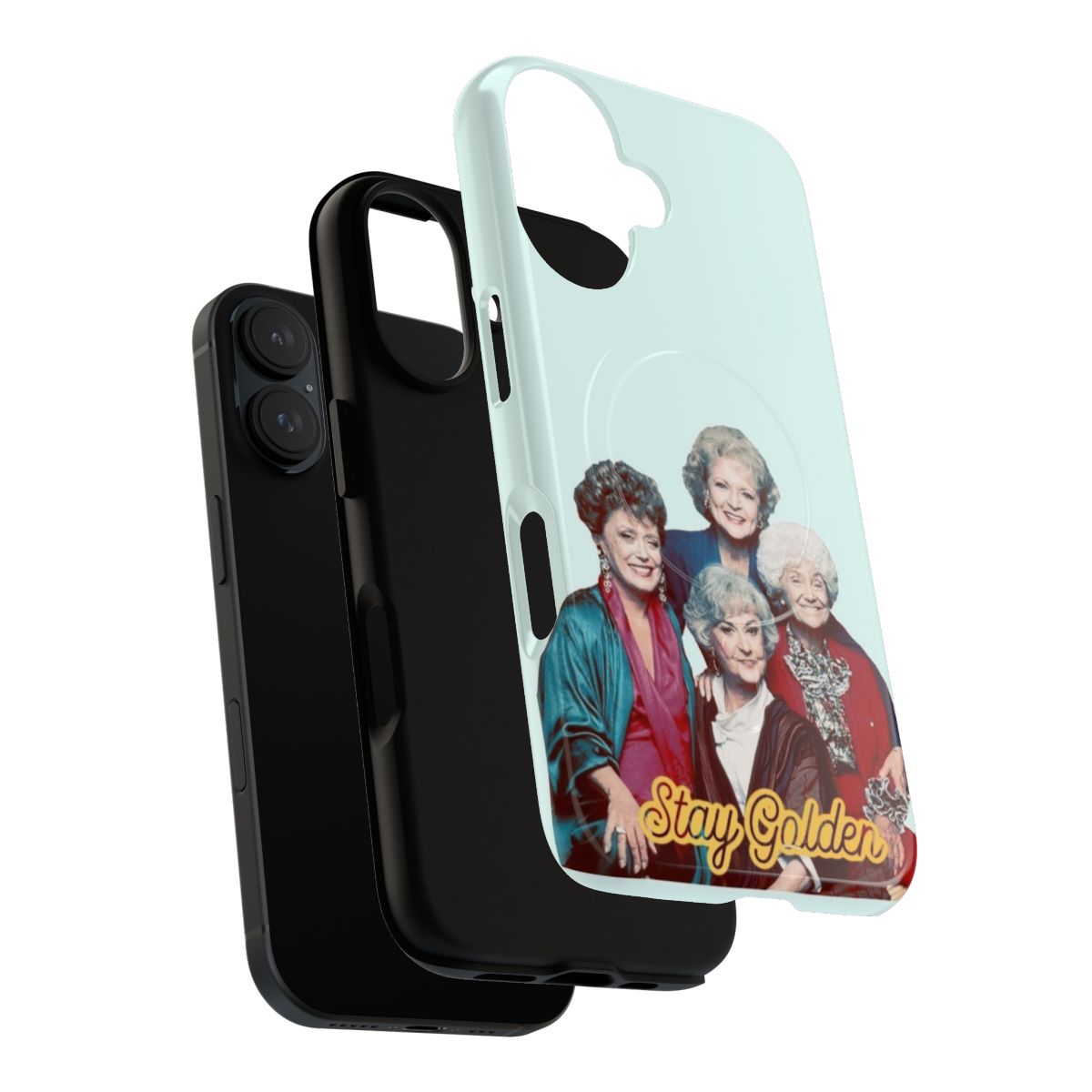 Retro-inspired phone case with The Golden Girls characters Sophia, Blanche, Dorothy, and Rose - Layers