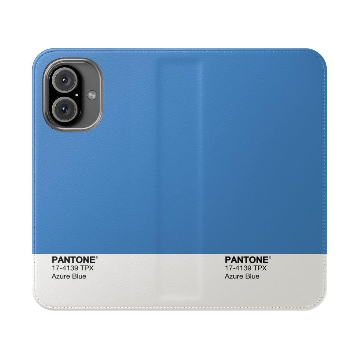 Azure blue phone case with Pantone inspired design