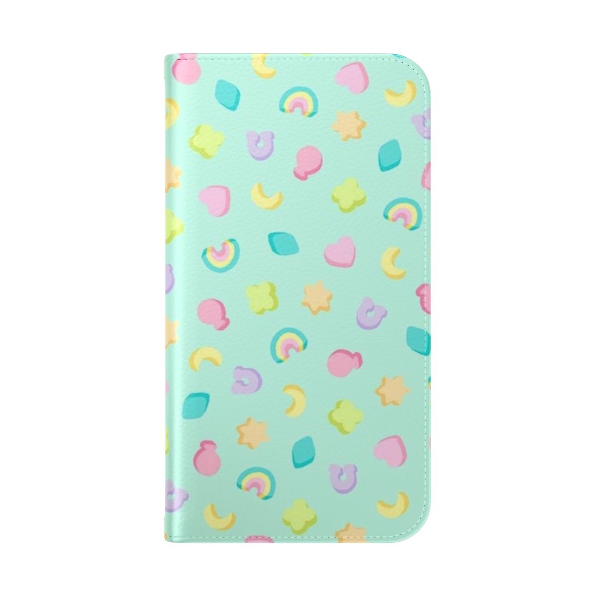 Pastel Charms Collage Flip Cover Phone Case - Folded Back