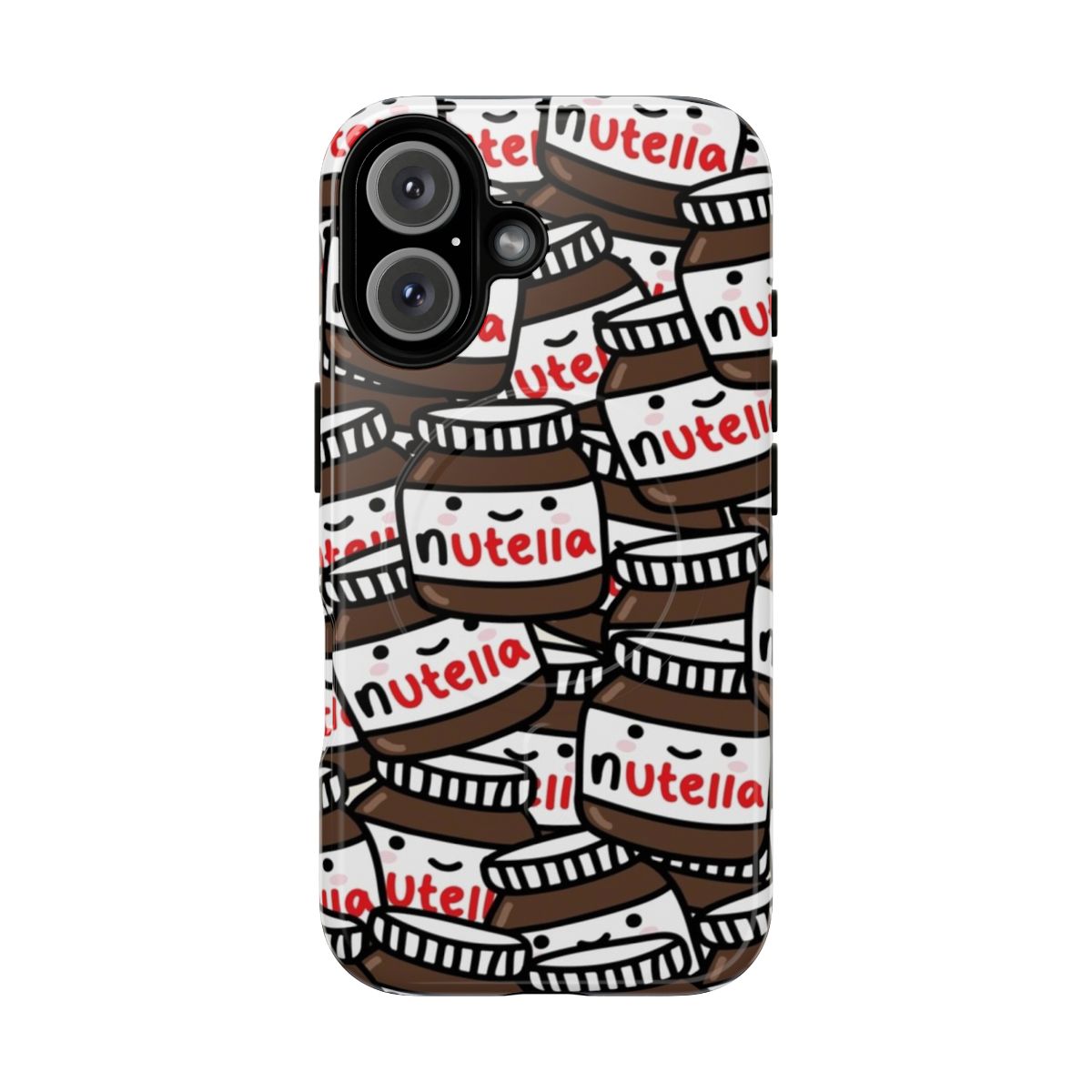 Cute Nutella pattern magnetic tough phone case