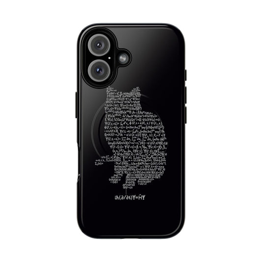 Schrödinger's cat phone case with quantum physics design