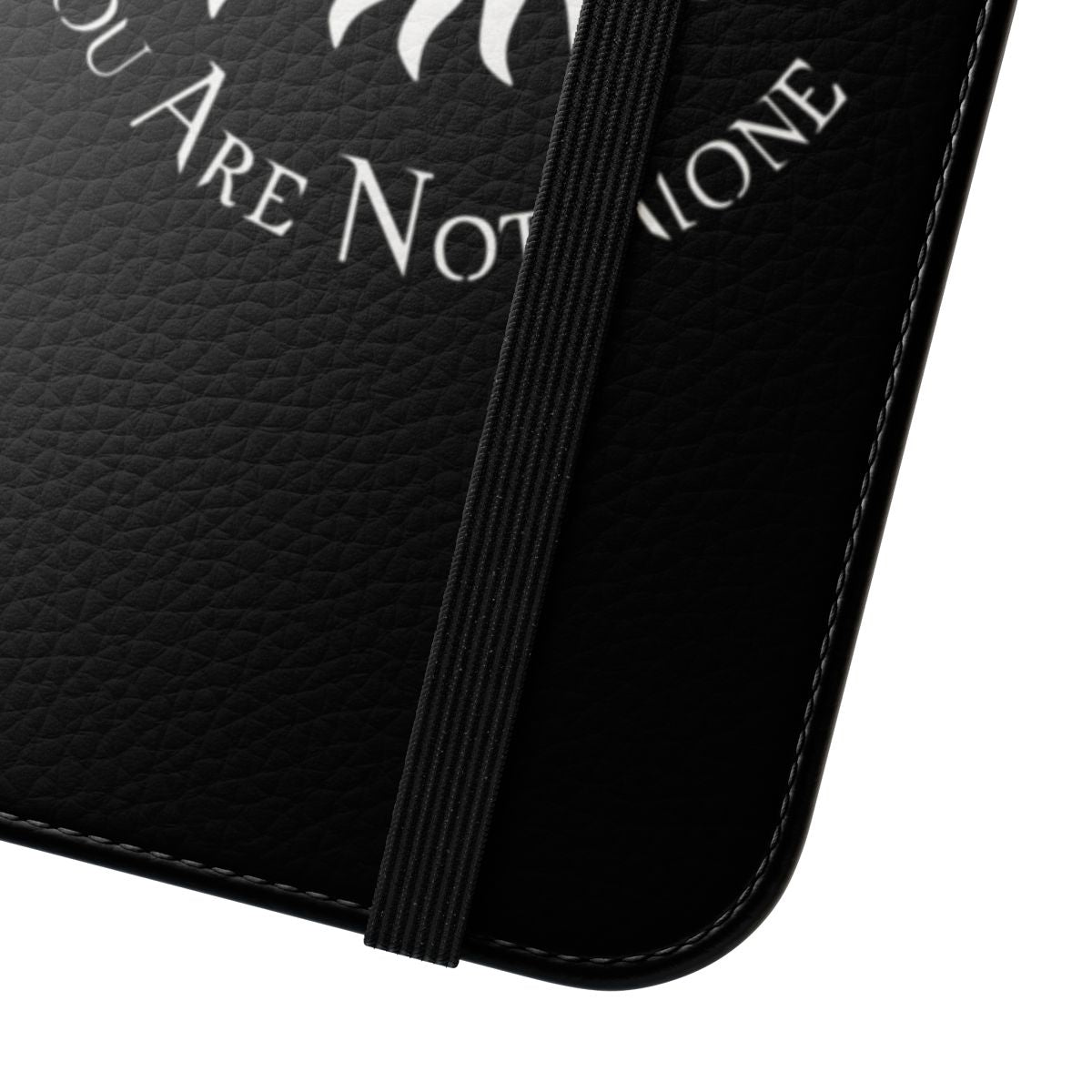 Supernatural-themed flip cover phone case with anti-possession symbol, Winchester brothers and other characters - Close Up