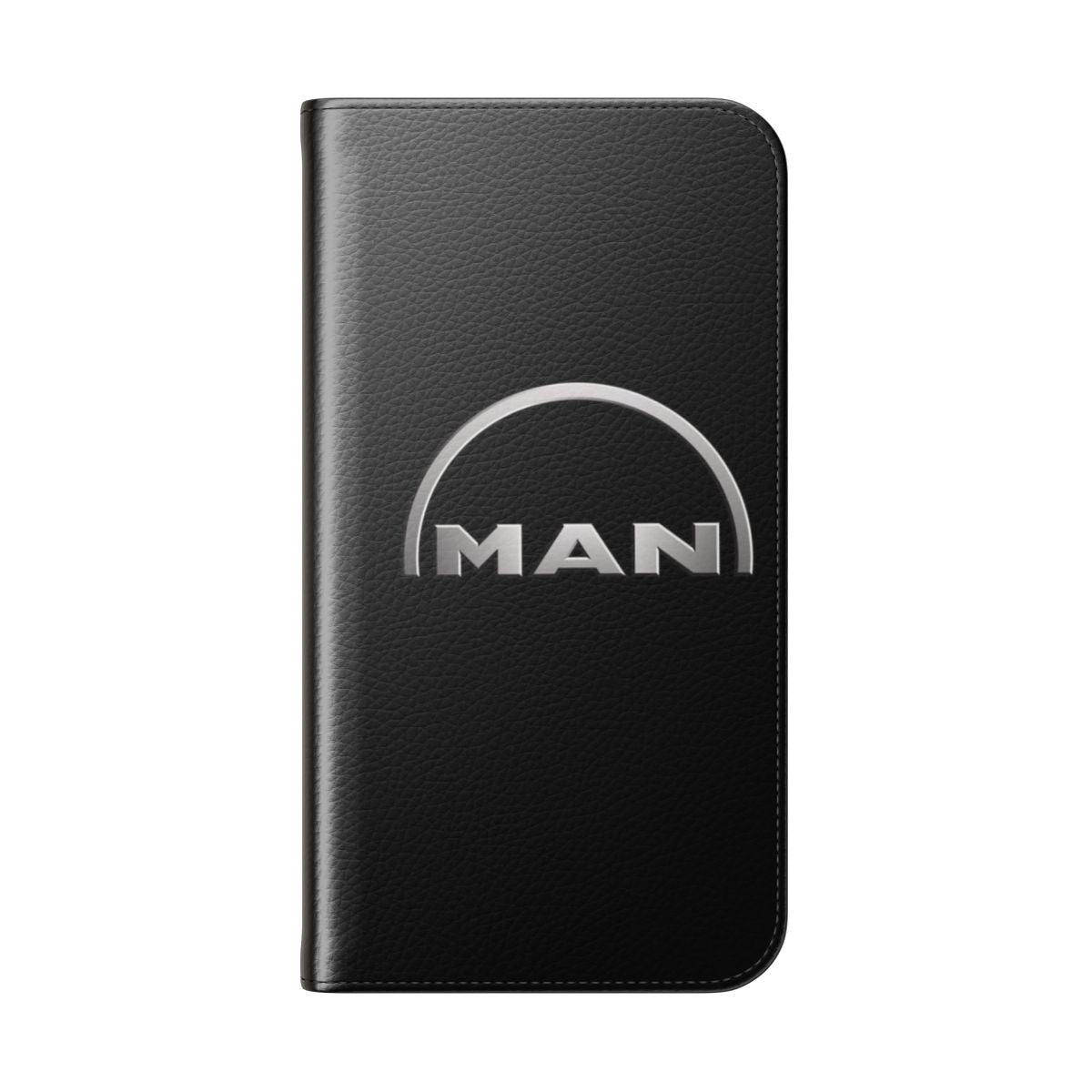 Flip cover phone case with stylish truck logo design - Folded Back