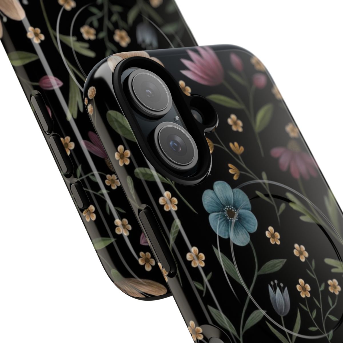 A stylish and protective phone case featuring a secret garden floral pattern design. - Detail