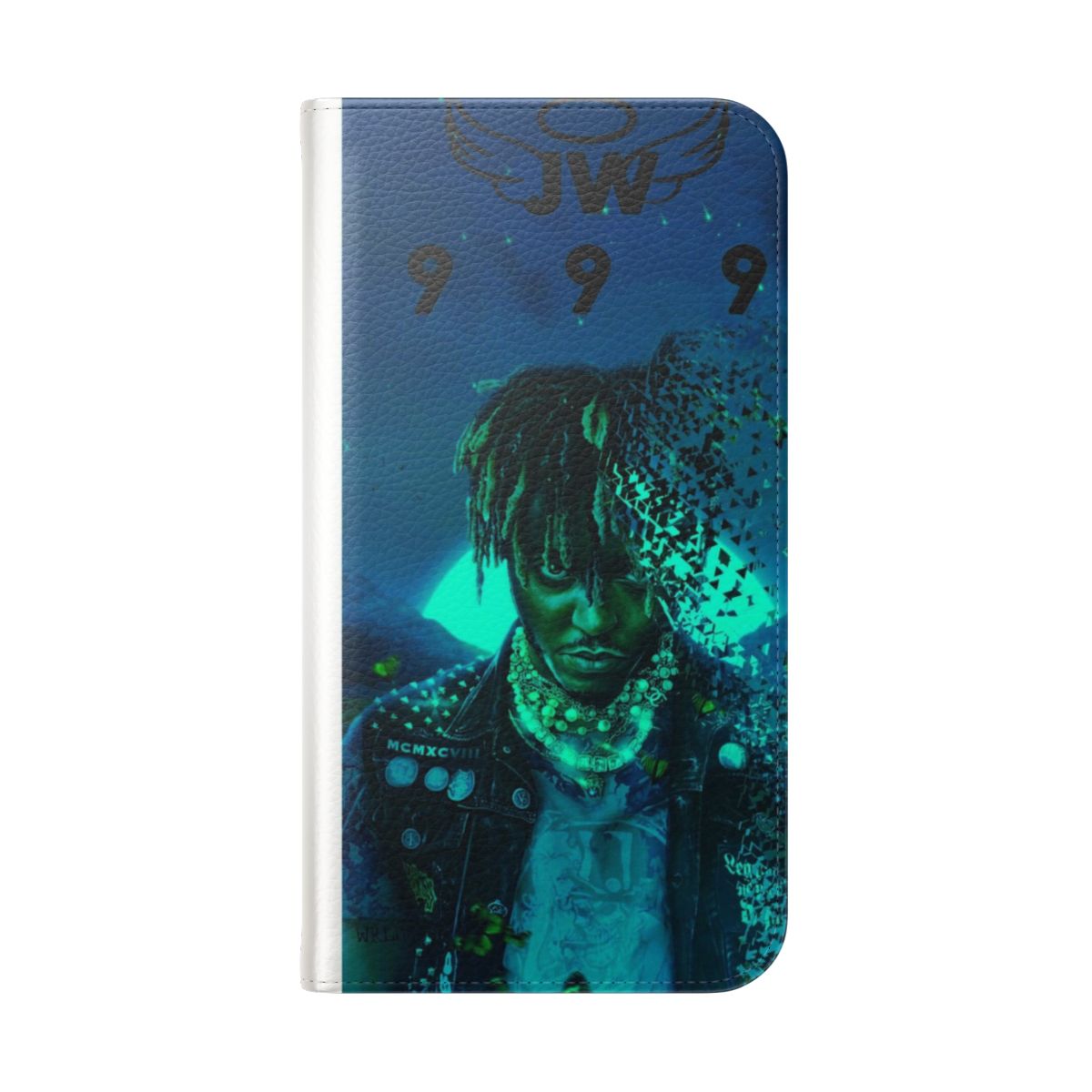 Customized 999 tribute phone case featuring the iconic Juice WRLD design - Folded Back