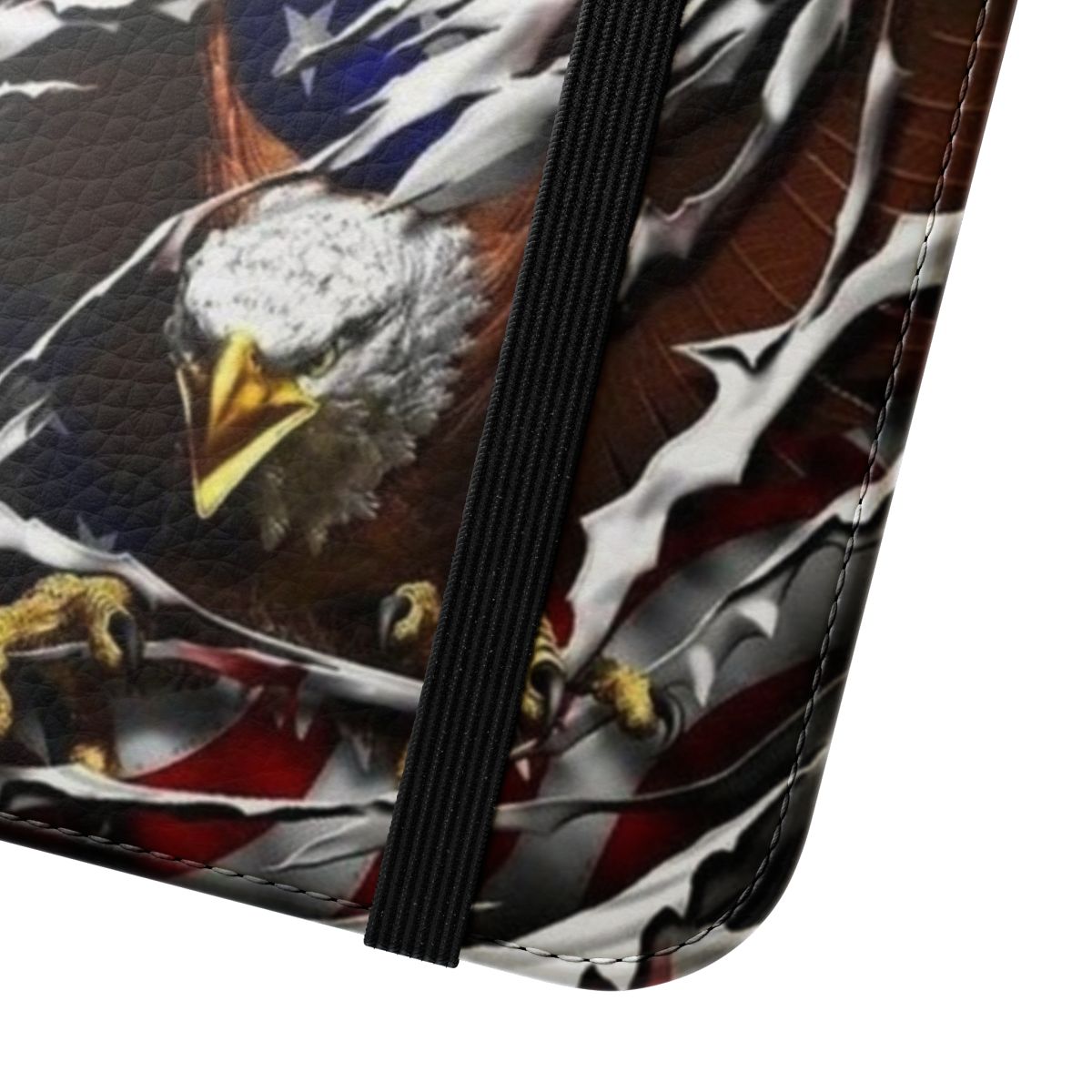 Patriotic phone case with American flag and eagle design - Close Up