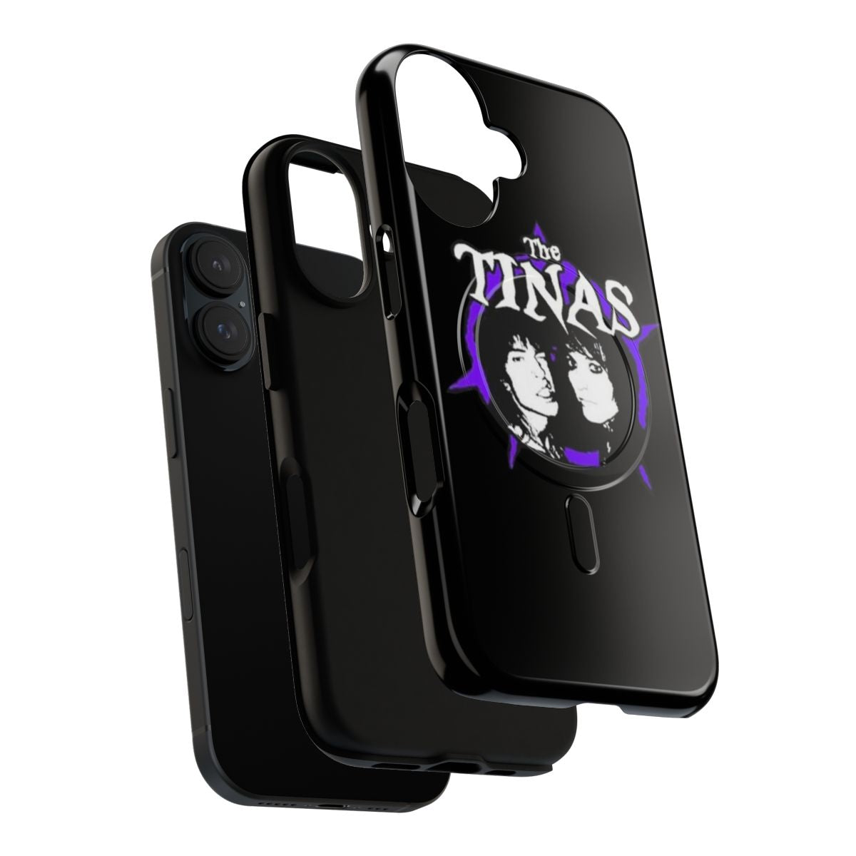 Magnetic tough phone case featuring Jake Webber, Johnnie Guilbert, and The Tinas band logo - Layers