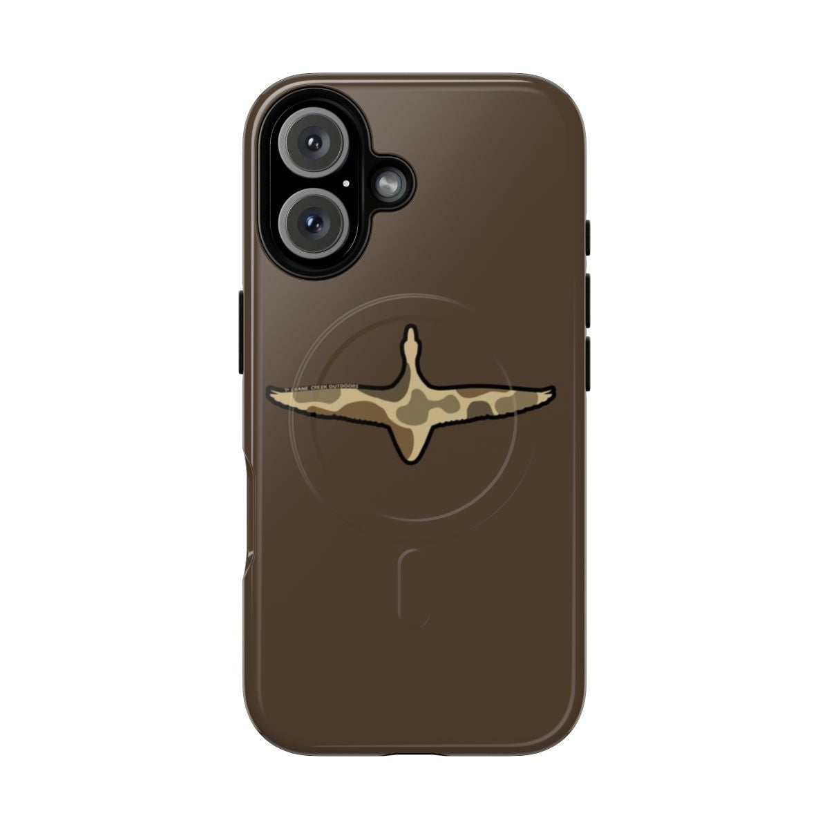 Mallard silhouette phone case with old school camo design