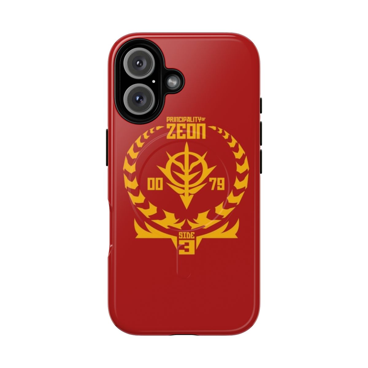 Zeon inspired magnetic tough phone case with vector crest design