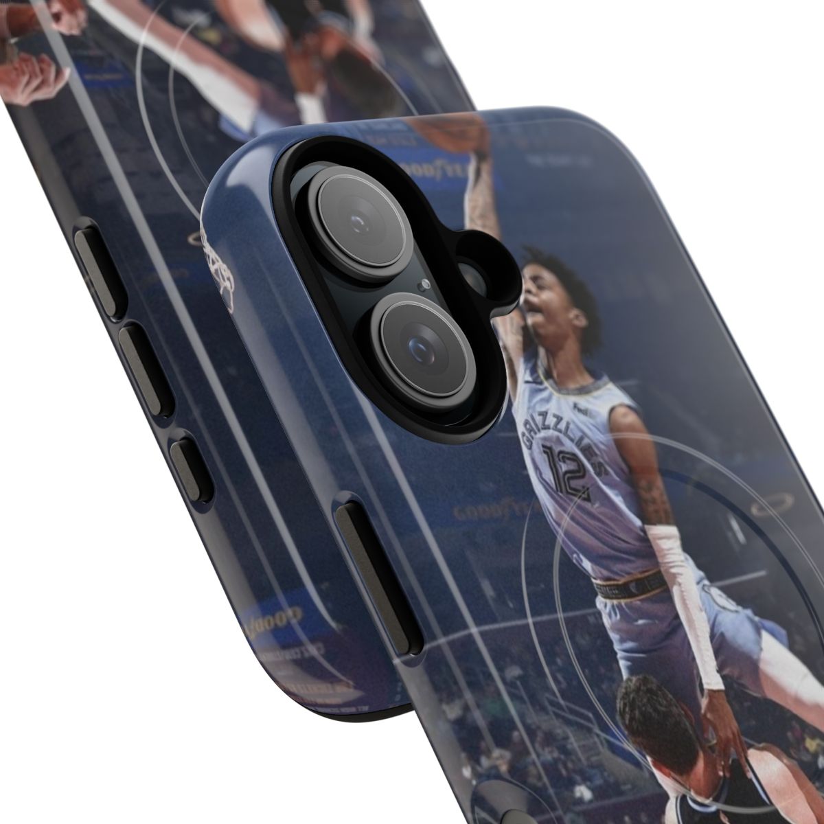 Vertical Leap Basketball Phone Case featuring Memphis Grizzlies NBA Superstar Ja Morant - Detail