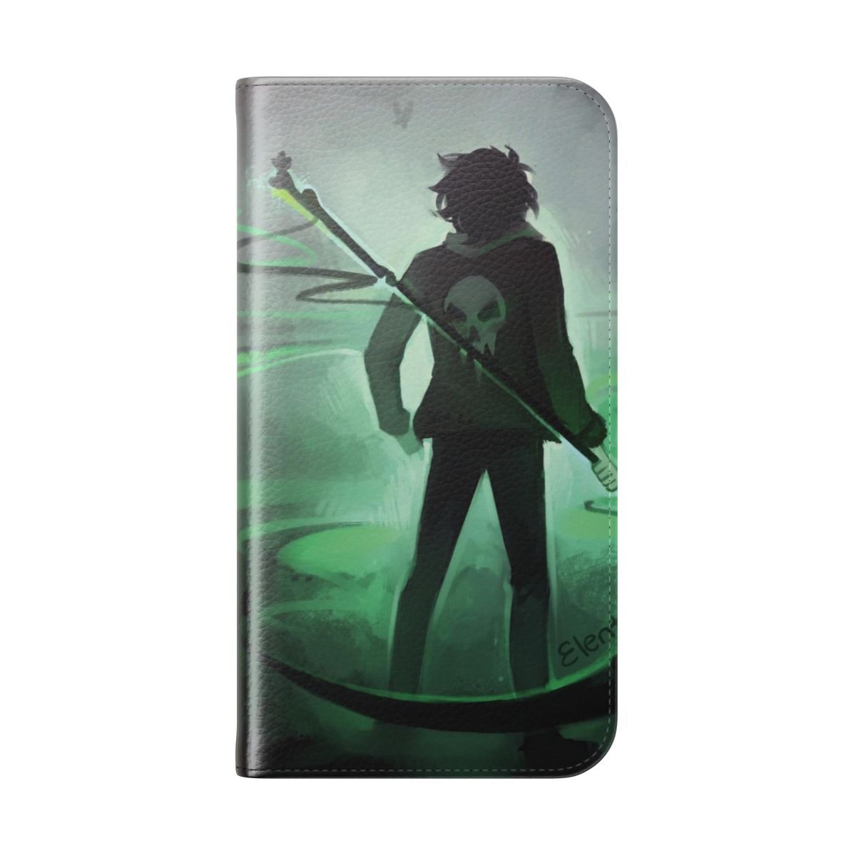 "Dark-themed phone case featuring fantasy characters" - Folded Back