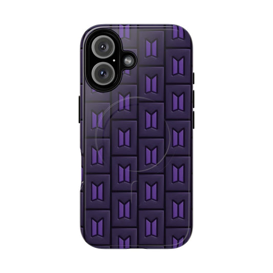 3D Purple BTS Logo Magnetic Tough Phone Case