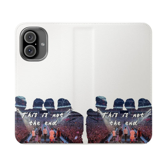 Flip cover phone case with One Direction-inspired design