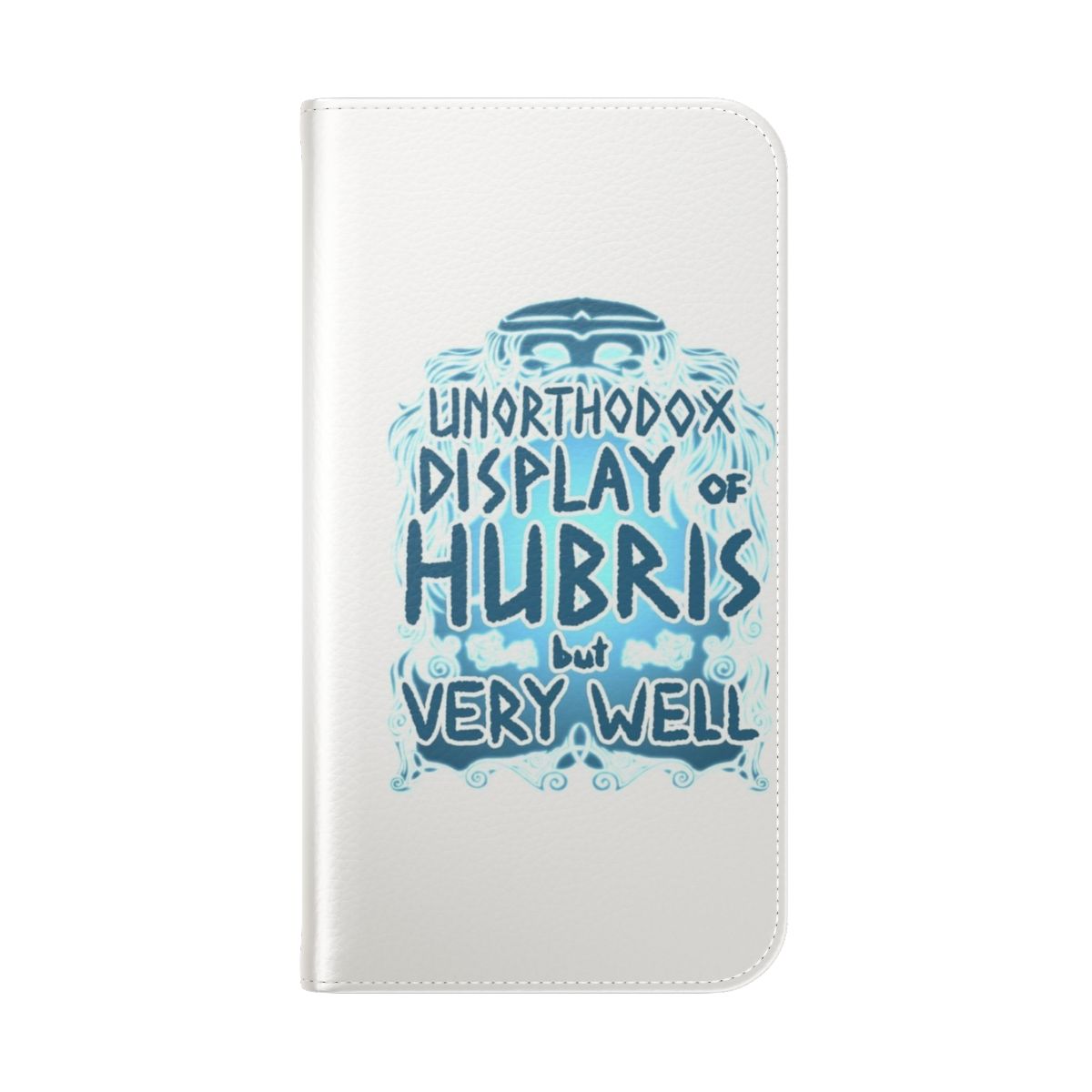 Flip cover phone case featuring Norse mythology characters and themes - Folded Back