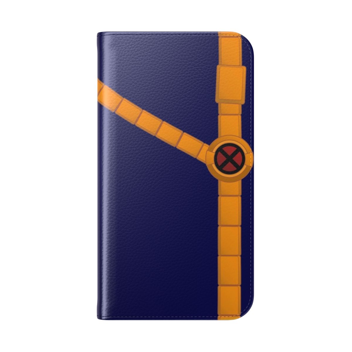 Superhero-Inspired Flip Cover Phone Case for Mobile Devices - Folded Back