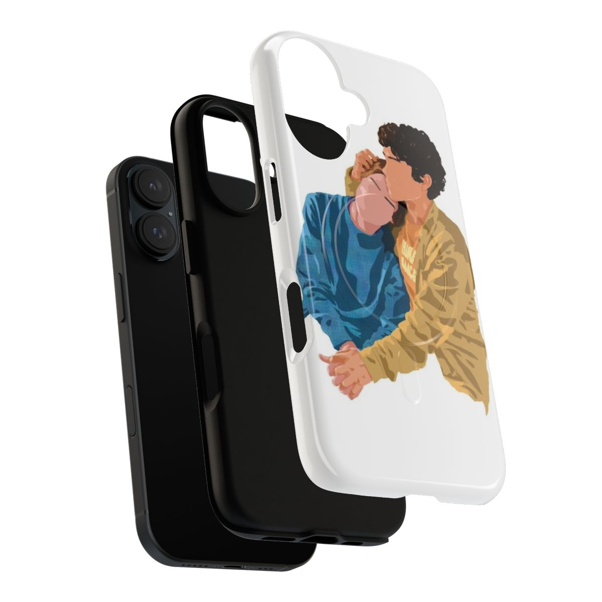 Magnetic tough phone case featuring characters from the Netflix series Young Royals - Layers