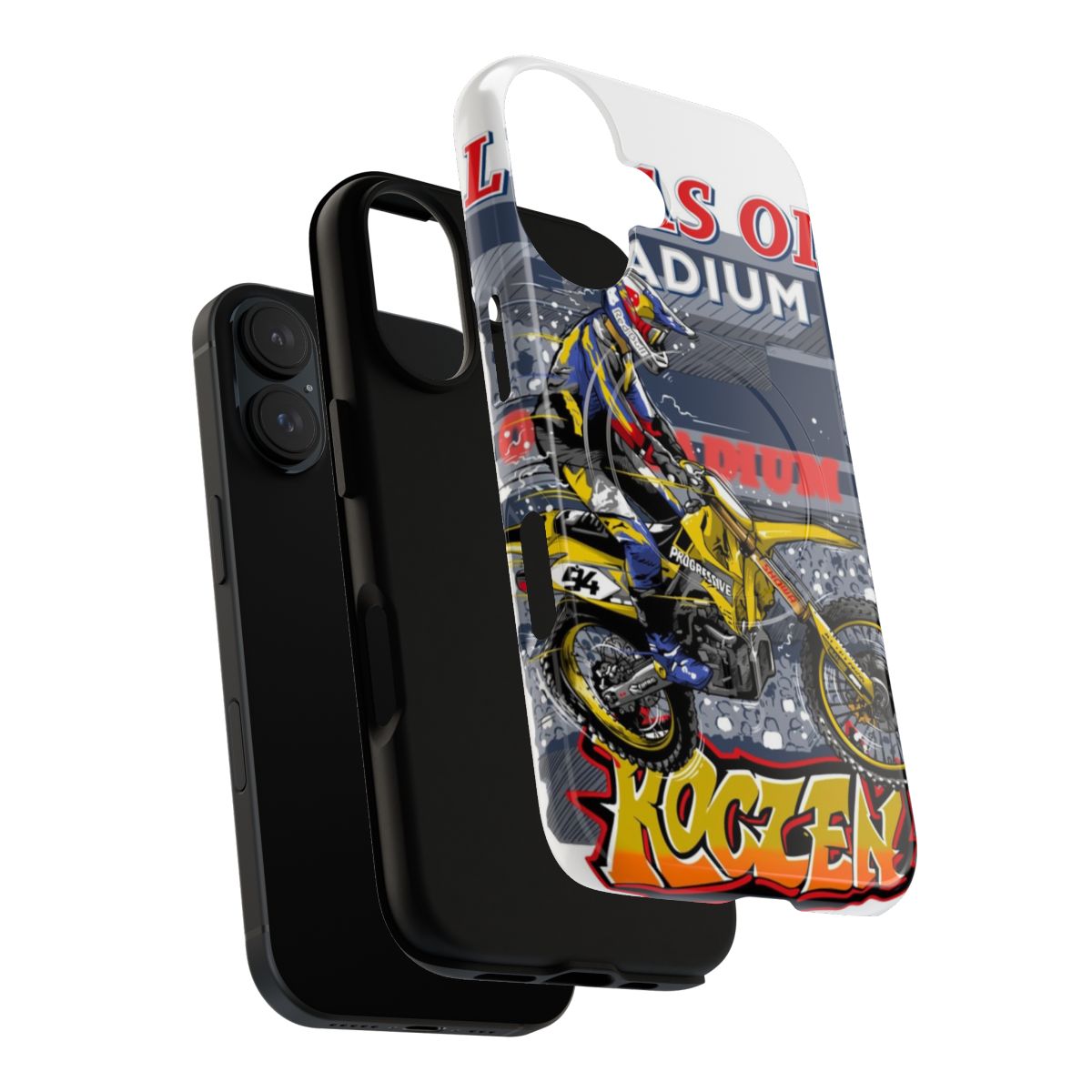 Kickstart Kenny inspired magnetic tough case for motocross and supercross fans - Layers