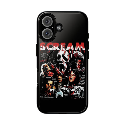 Ghostface-inspired magnetic tough phone case with spooky and horror movie designs