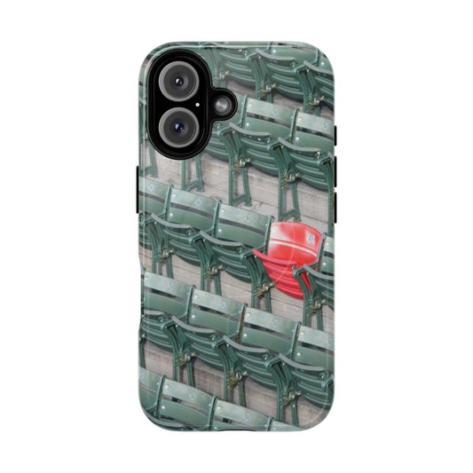 Fenway Park inspired magnetic tough phone case with red chair design