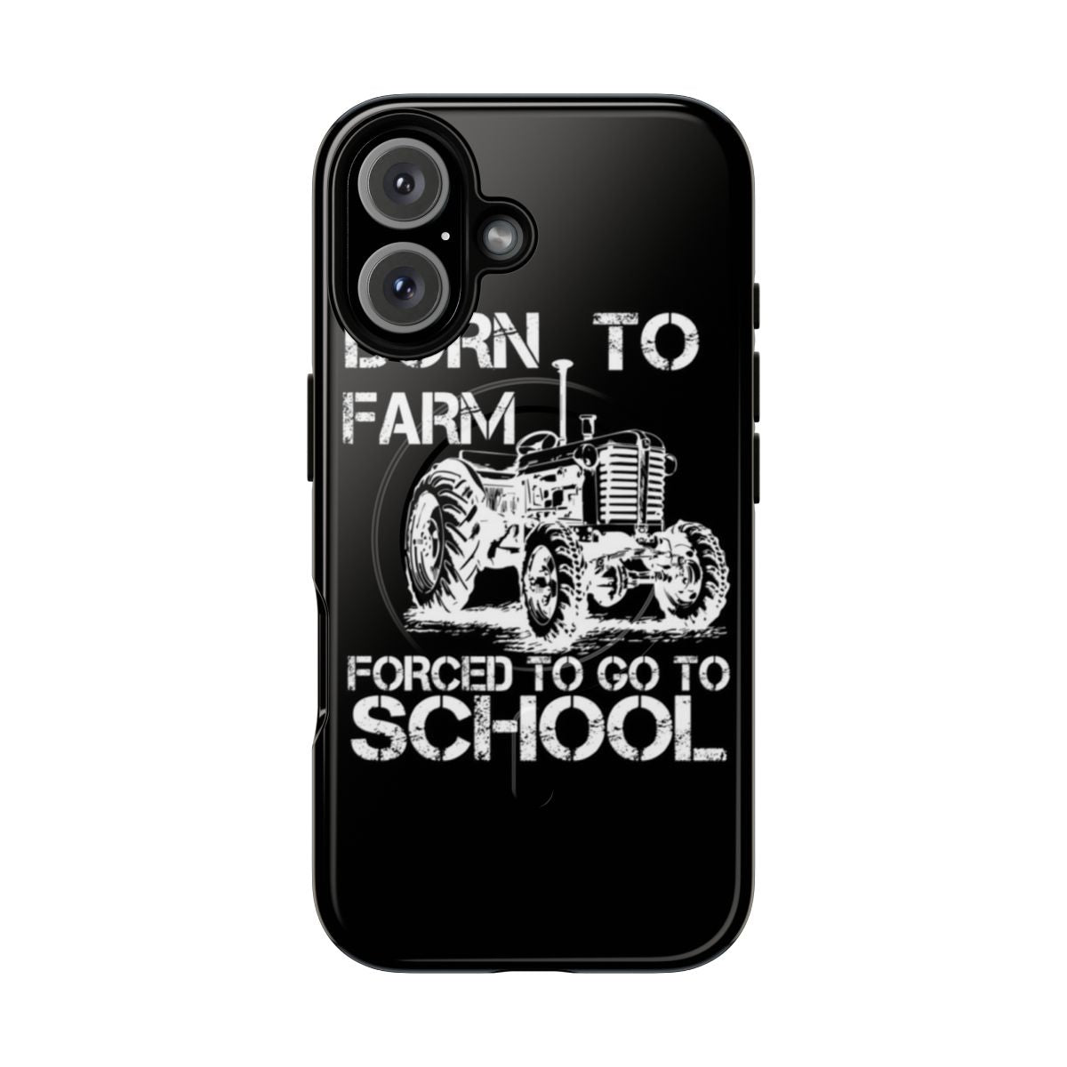 Farmer's Magnetic Phone Case with Farm and School Motif