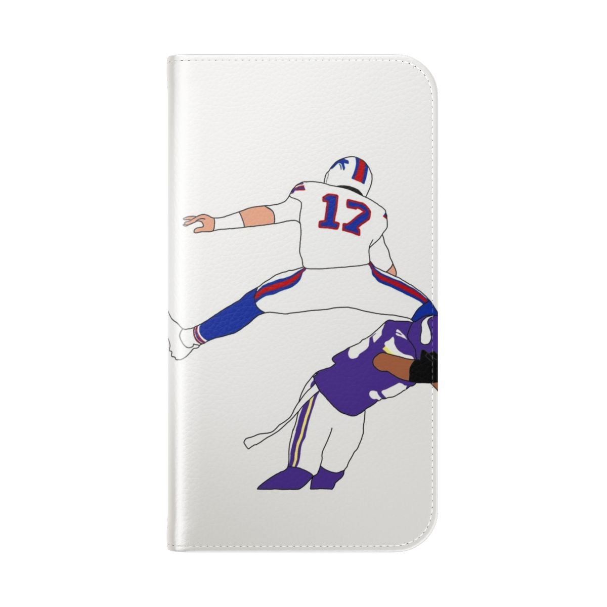 Buffalo Bills inspired hurdle flip cover phone case for iPhone and Samsung - Folded Back