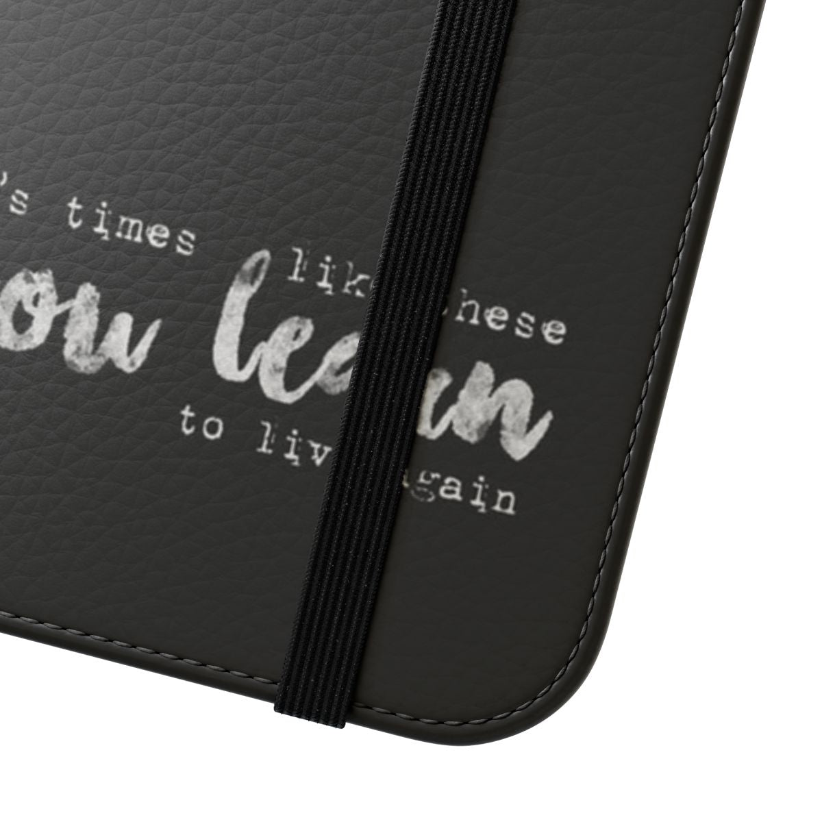 A stylish flip cover phone case inspired by the Foo Fighters song "Times Like These". - Close Up