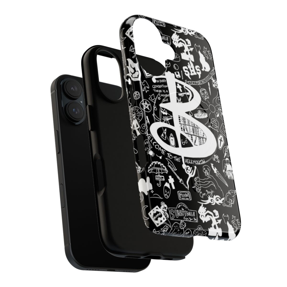 Dark magnetic tough phone case featuring Buffy the Vampire Slayer inspired design - Layers