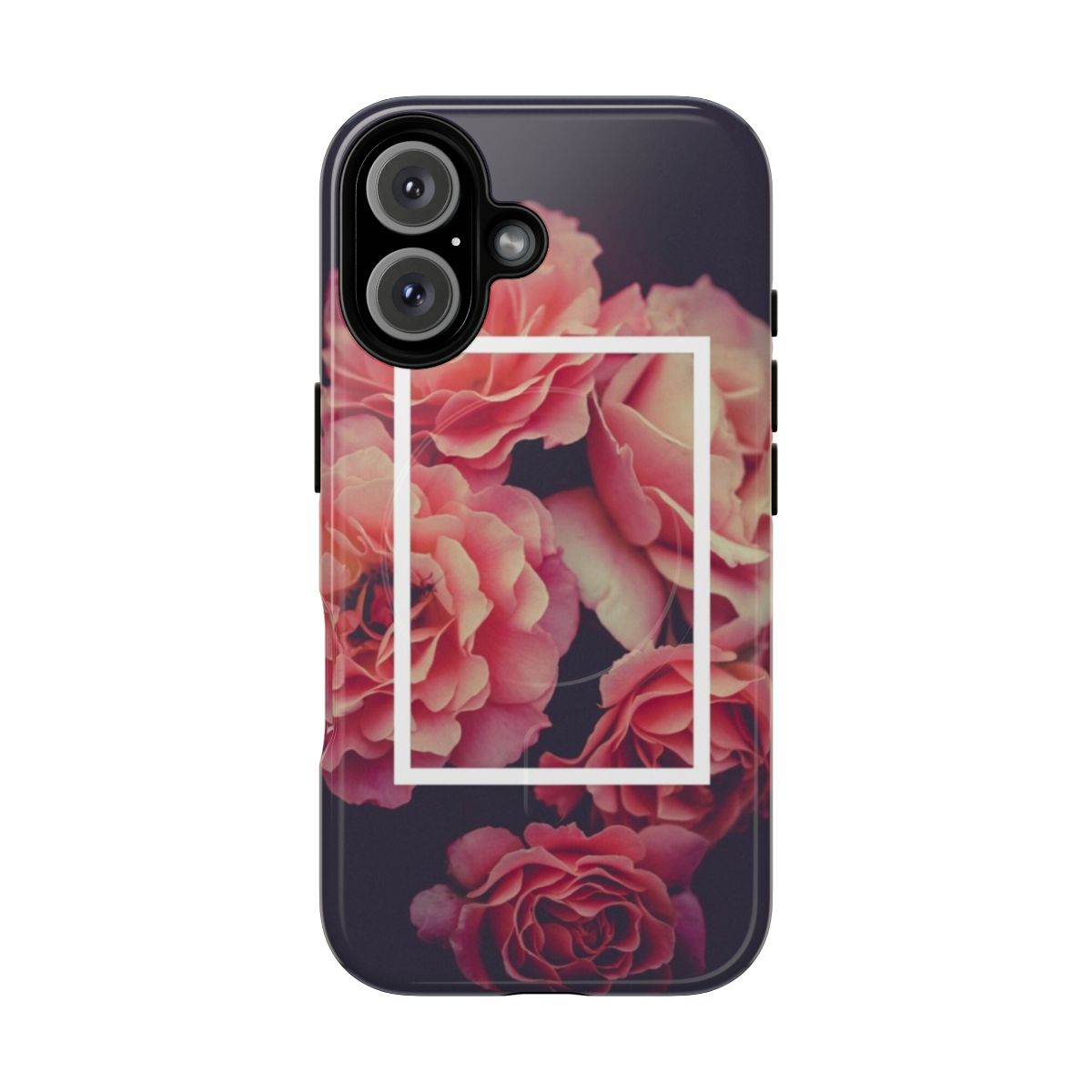 Floral rectangle magnetic phone case featuring The 1975 band artwork