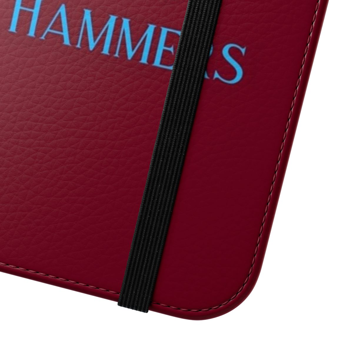 West Ham Hammers themed phone case with flip cover design - Close Up