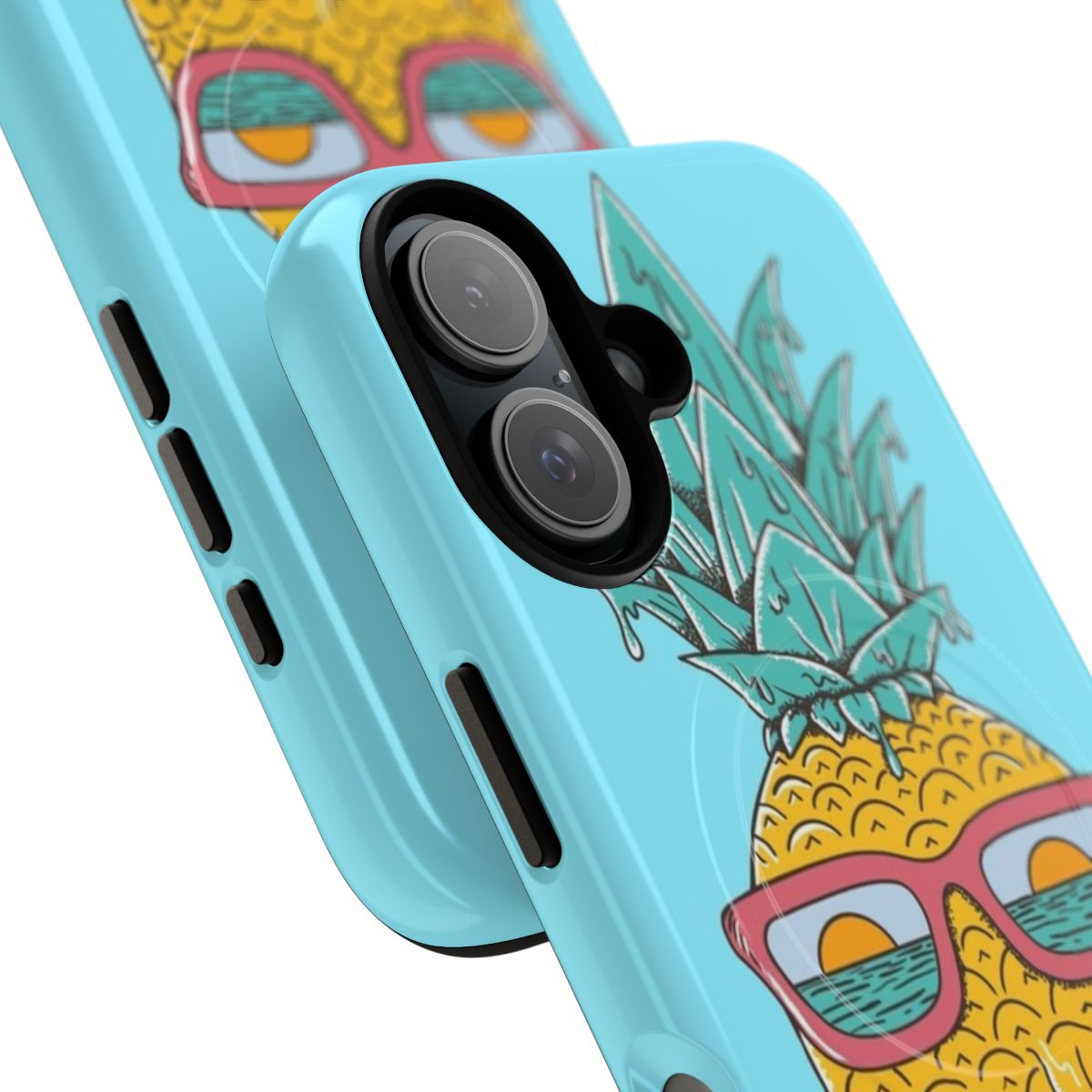 Pineapple-themed summer phone case with a colorful, tropical design - Detail