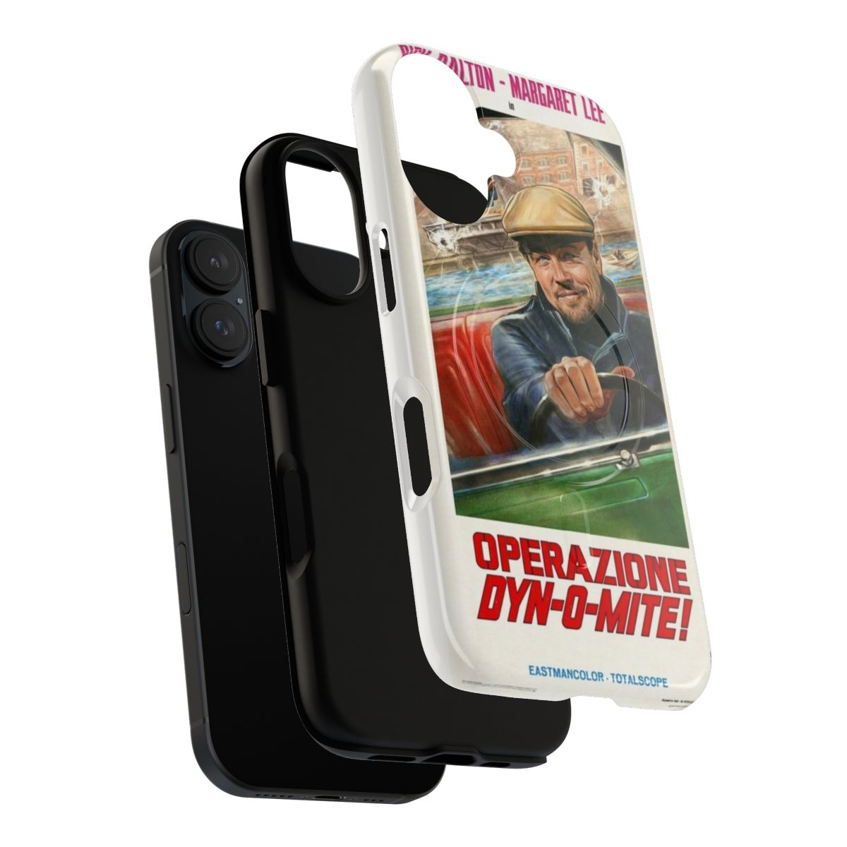 Protective magnetic phone case featuring characters from the film Once Upon a Time in Hollywood - Layers