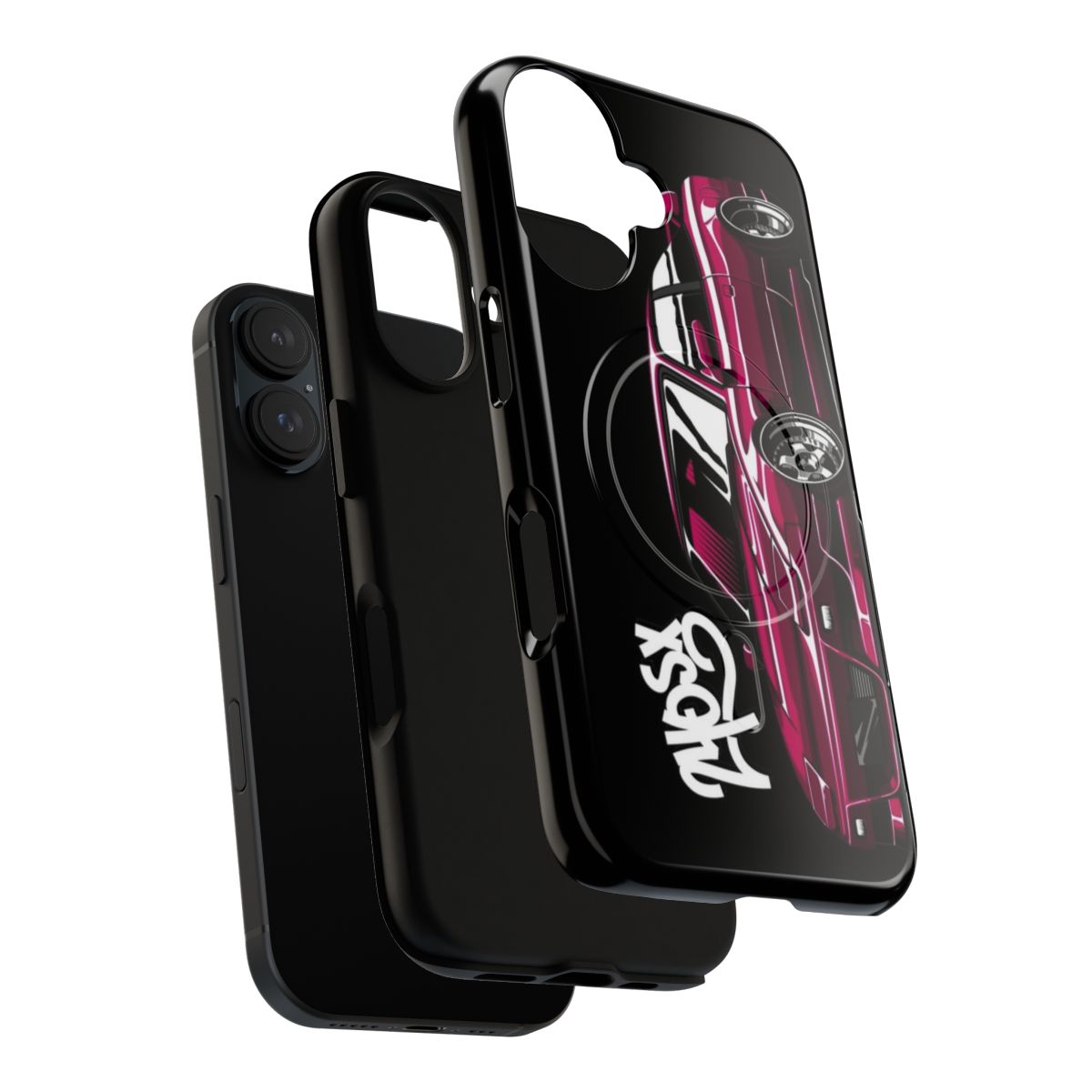 Durable Nissan 240sx phone case with magnetic features - Layers