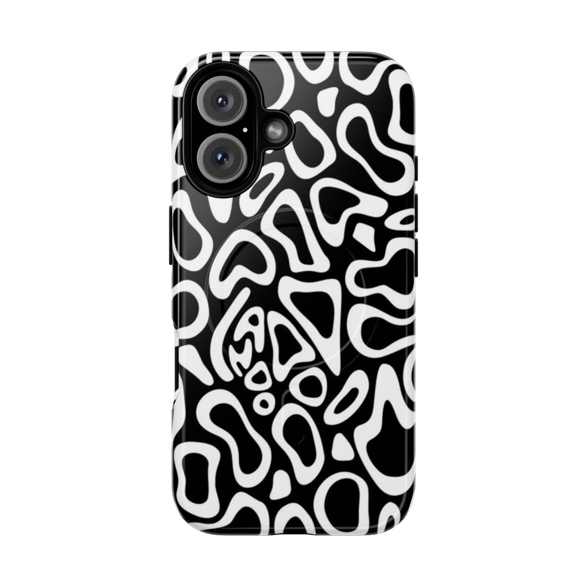 Lando Norris-inspired magnetic phone case featuring a white helmet pattern design