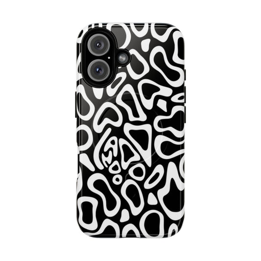 Lando Norris-inspired magnetic phone case featuring a white helmet pattern design