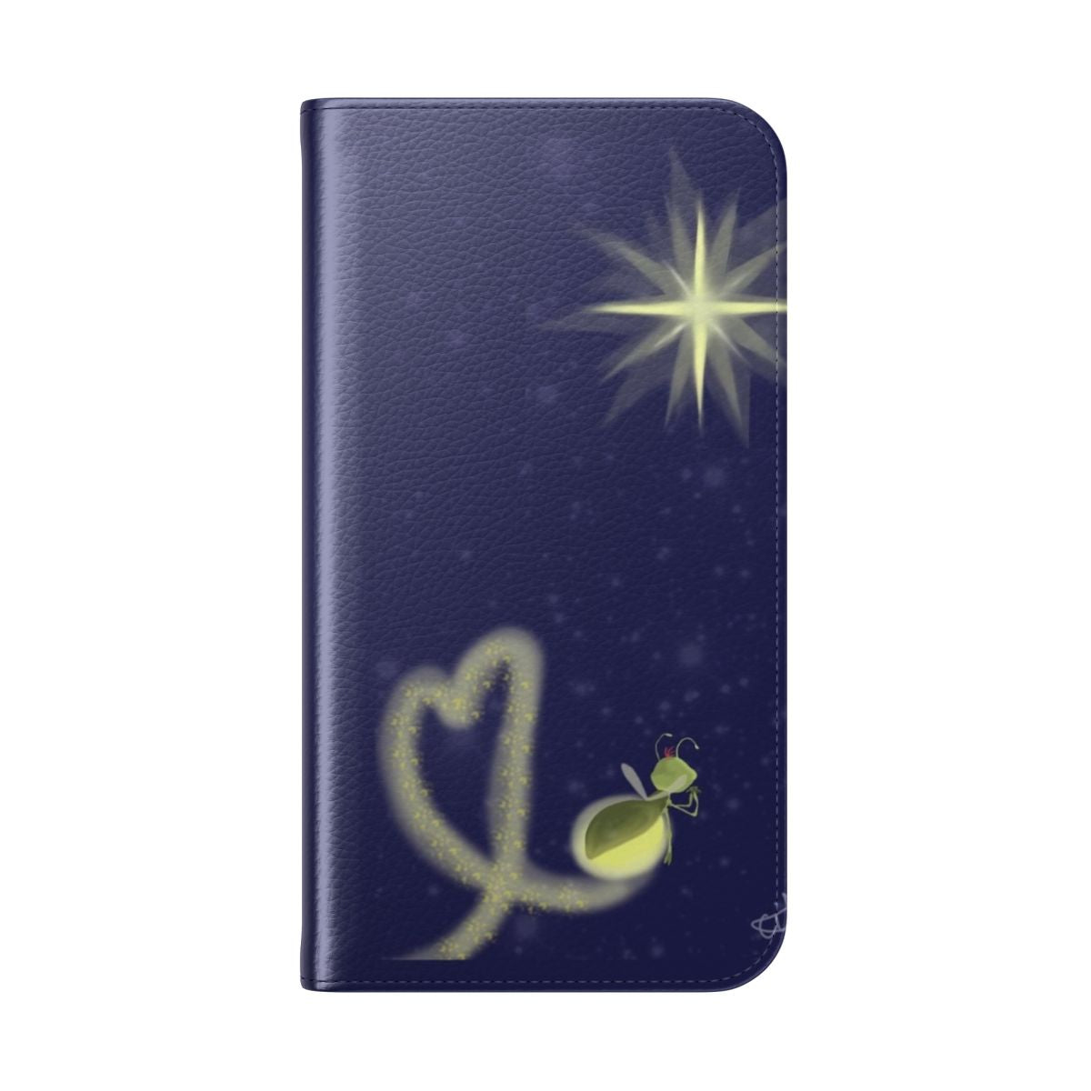 Enchanting Fairytale Flip Cover Phone Case featuring beloved characters Tiana, Evangeline, and Ray - Folded Back