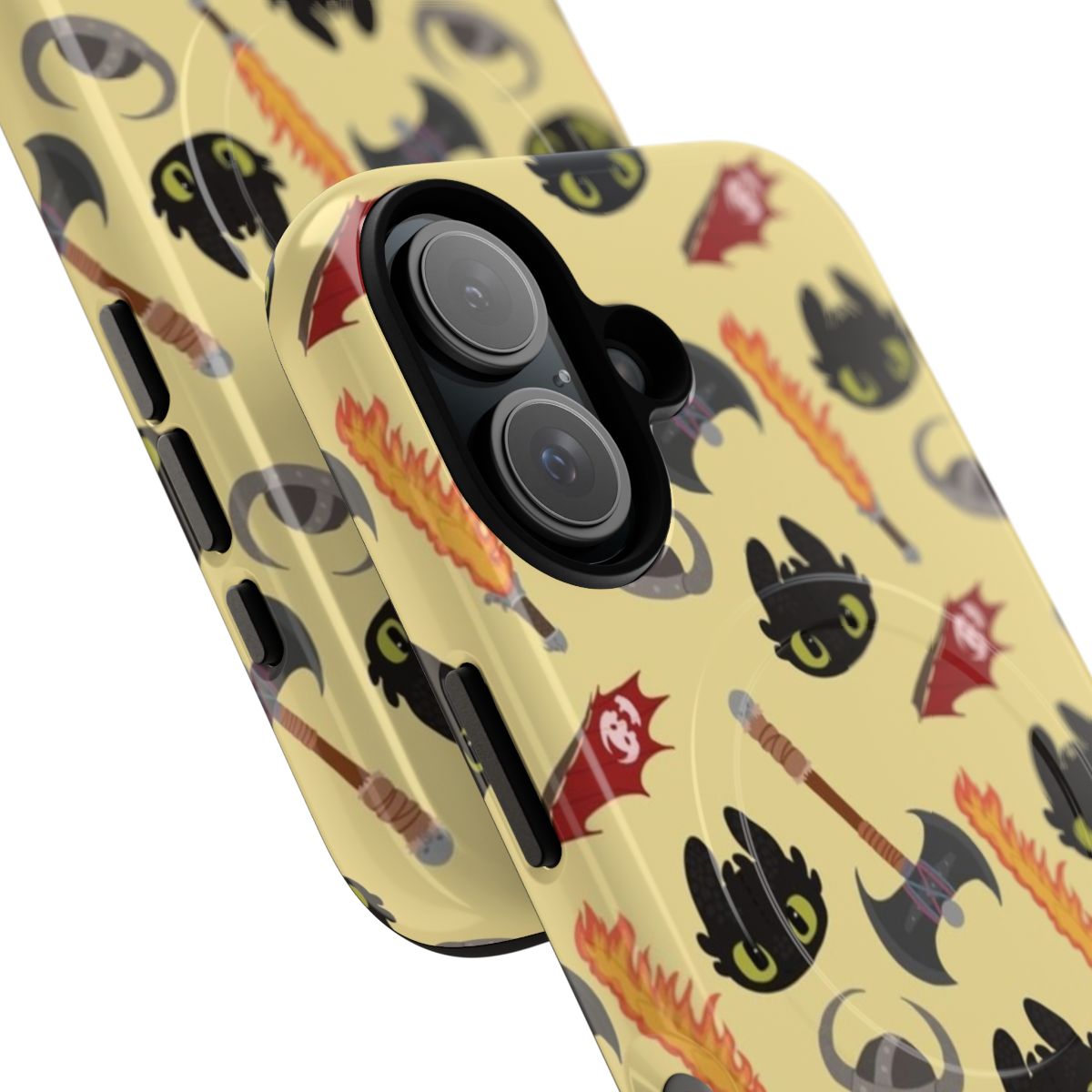 Magnetic Tough Phone Case with Repeat Pattern Design Inspired by How to Train Your Dragon - Detail