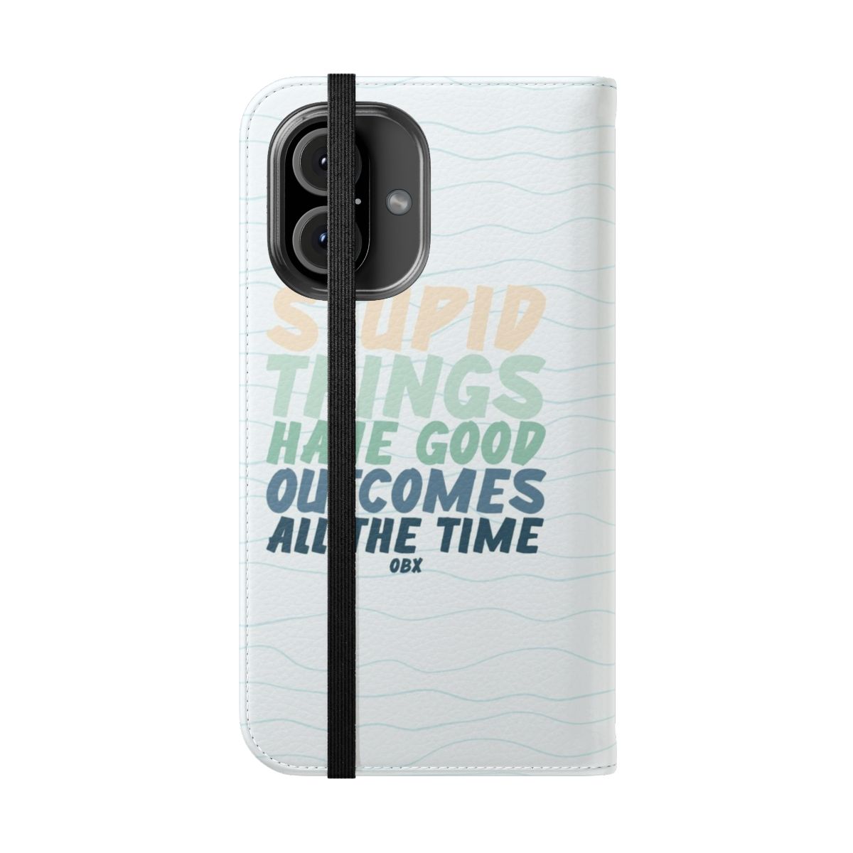 Flip cover phone case with an Outer Banks-inspired design - Folded Front