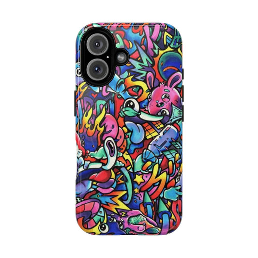 Artistic doodle phone case with copic marker design