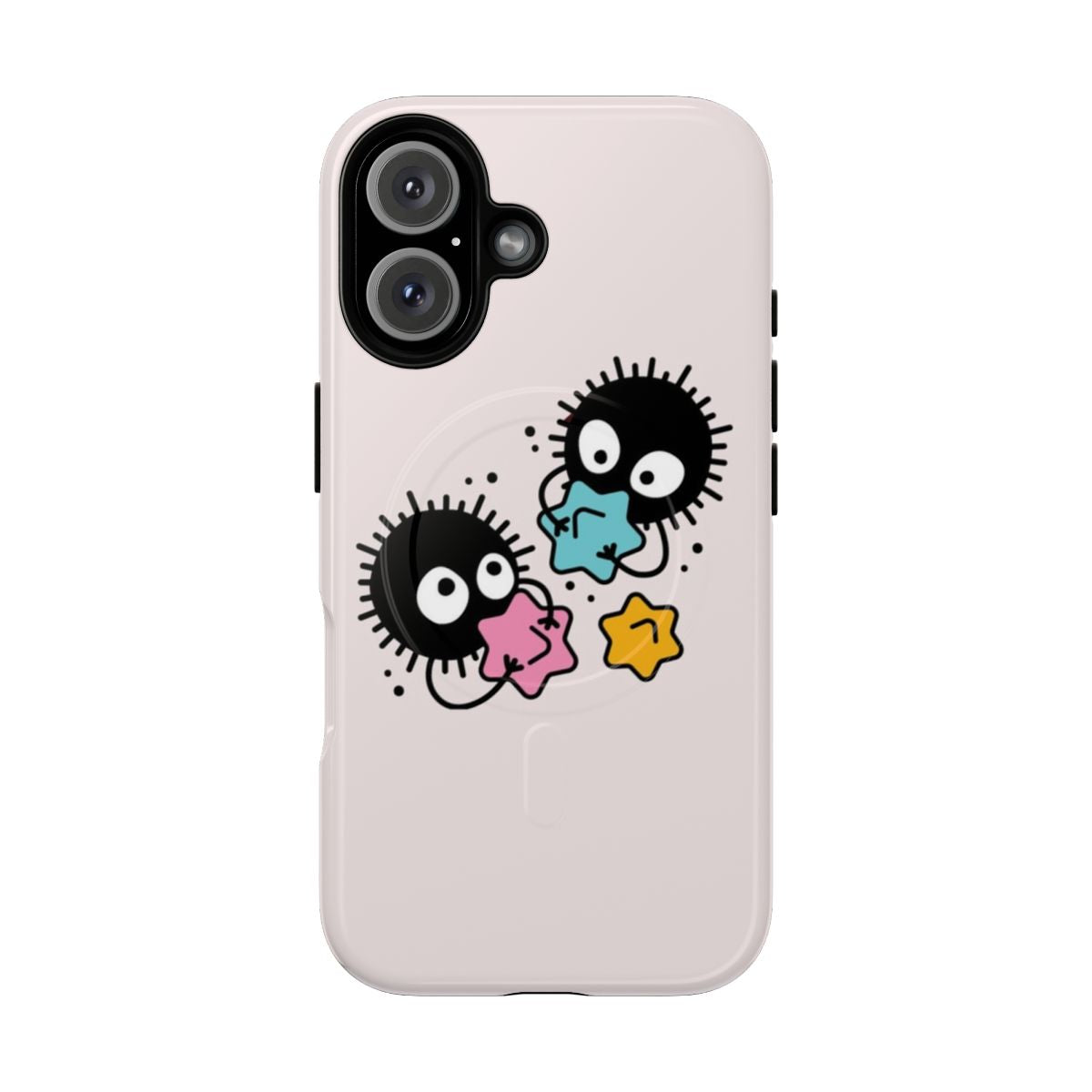 Anime-themed magnetic protective phone case with characters from Studio Ghibli films