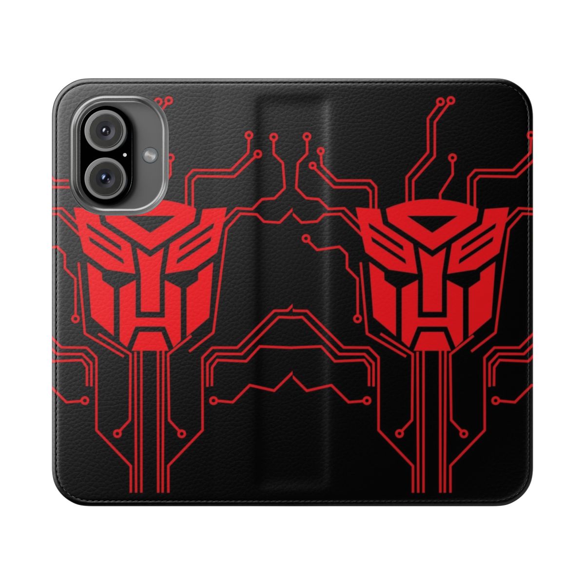 Transformers-inspired Autobot-themed flip cover phone case